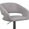 thumbnail image 3 of Bowery Hill Tabouret de Bar Réglable en Tissu Contemporain Gris, 3 of 12