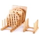thumbnail image 4 of Estante para platos de madera de bambú, escurridor de platos, escurridor de secado, soporte de almacenamiento, organizador de gabinete de cocina para plato/plato/tazón/taza/tapa de olla/libro BANYUO Hogar, 4 of 6