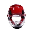 thumbnail image 3 of koolsoo Boxing Headgear MMA Training Adjustable Padded Headgear for Muay Thai Kickboxing red M, 3 of 9