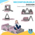 thumbnail image 4 of Qaba 12-Piece Climbing Toys for Toddlers, Foam Climbing Blocks, Grey, 4 of 10