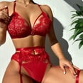 thumbnail image 4 of Sexy mujer encaje ahueca hacia fuera Babydoll ropa interior ropa de dormir íntima Tanga con liga conjunto de lencería Fridja  nalpqowj39124, 4 of 8