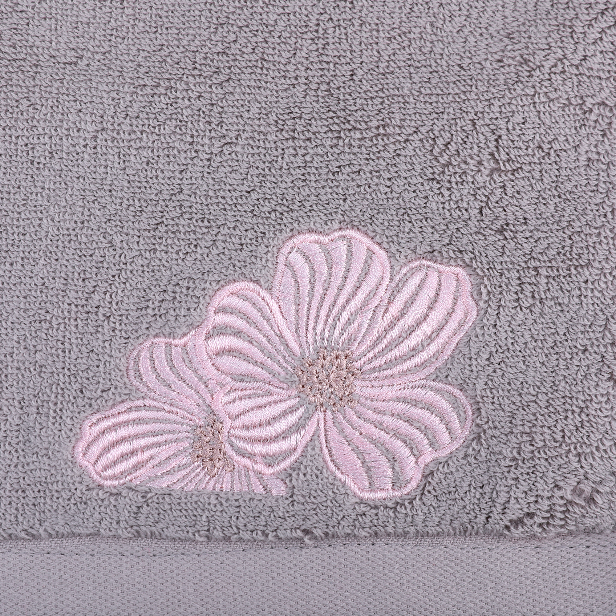 Unique Bargains Hand Towels Set of 2 Embroidered Floral Pattern Blue 14" x 31"