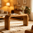 thumbnail image 2 of Long Console Table with Curved Wood Legs, Narrow Sofa Table Entryway Table for Living Room Hallway Entry, Modern Minimalist Style Furniture, 2 of 7
