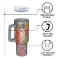 thumbnail image 4 of OBREWU Pioneer Flower Tumbler with Handle and Lid,Pioneer Flower 40oz Double Wall Vacuum Insulated Tumbler,Cups Gift for Women and Men, 4 of 7