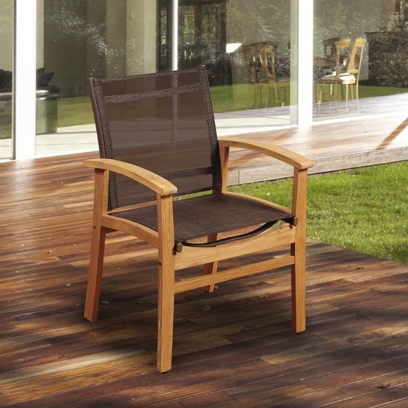 International Home Ia Teak Patio Dining Chair In Brown