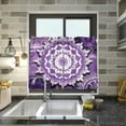 thumbnail image 6 of Purple Mandala Kitchen Curtains 24 Inch Length Blackout Thermal Insulating Tier Curtains with Rod Pockets Short Curtains Home for Living Room/Bedroom Home Decor, 6 of 7