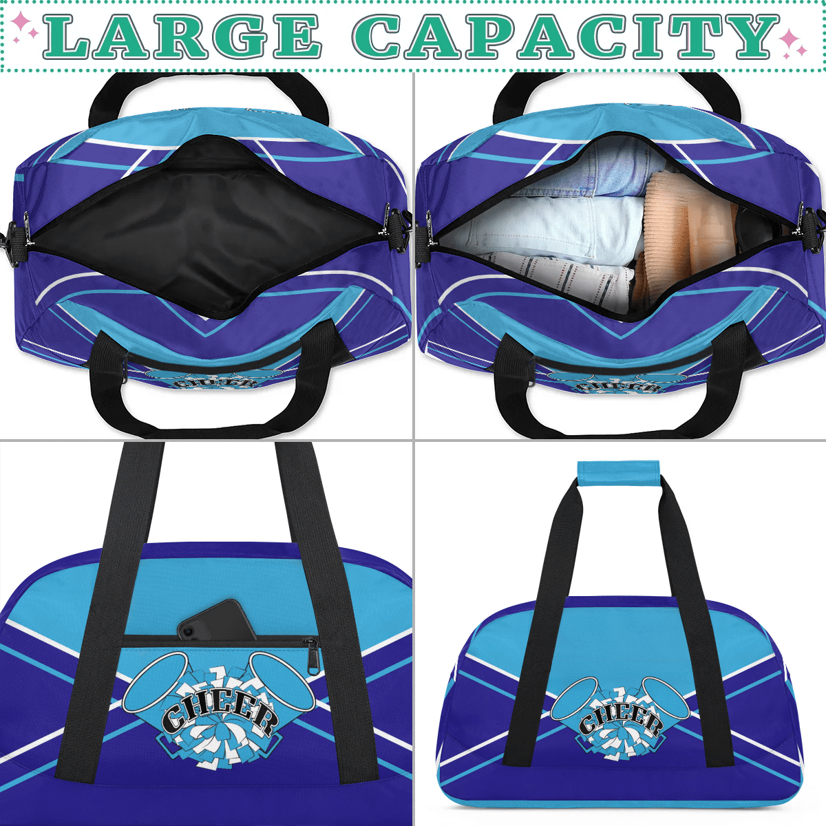Qzjjjmy Cheer Bag Dance Bag for Girl Cheerleader Bag Sport Duffel Bag