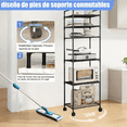 thumbnail image 4 of Estante Organizador Metálico De 6 Niveles De Cocina Baño Negro, 4 of 7