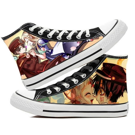 

Toilet-bound Hanako-kun Unisex Anime Cosplay High-Top Sneakers Lace-up Canvas Shoes Fashion Trainers