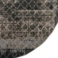 thumbnail image 3 of Linon Evolution Trellis Vintage Polyester 8' Round Rug in Gray, 3 of 6