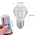 thumbnail image 4 of E27 3w Rgb Led Color Changing Candle Light Lamp Bulb Remote Control Kit Candle Remote Changing Melpo Colour Bulb Control Colour Floor Lamp Light Led, 4 of 8