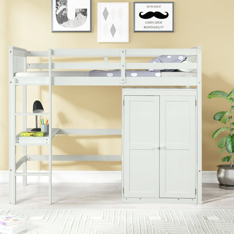 White loft clearance bed walmart