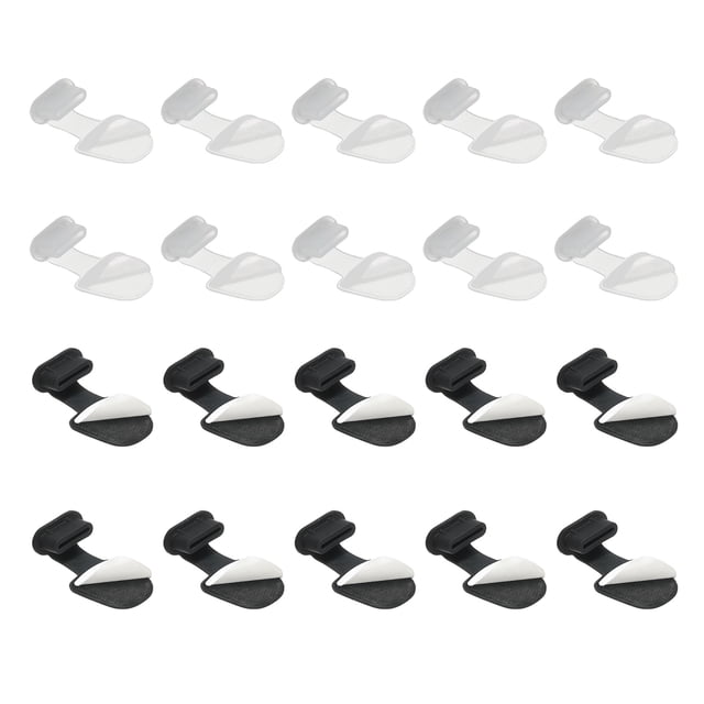 Tapón de Polvo USB Tipo C de 0.9 Pulgadas Uxcell, 20 Pcs Cubierta de Tapón Antipolvo para Dispositivo de Puerto, Negro/Transparente
