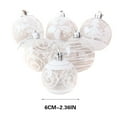 thumbnail image 2 of Tyidzon 6PCS Christmas Ball Ornaments Christmas Tree Decorations for Wedding Party Holiday Decorations 2.36 Inch, 2 of 3