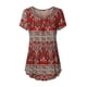 thumbnail image 3 of Camiseta de mujer con cuello redondo, manga corta, camiseta estampada, seitruly AP001627-07, 3 of 7