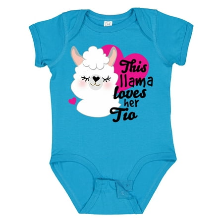 

Inktastic Valentines Day This Llama Loves Her Tio Gift Baby Girl Bodysuit