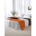 thumbnail image 5 of Burnt Orange Black Full Size Flat Sheet, Wrinkleproof & Fadeproof Cooling Flat Bed Sheet Only, Modern Abstract Geometric Breathable Soft Bedding Top Sheets 81 x 96 Inches, 5 of 8