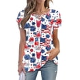 thumbnail image 2 of SELONE Oversized T Shirts for Women 4th of July Patriotic Graphic Pullover V Neck Short Sleeve Tops Summer Clothes, 2 of 4