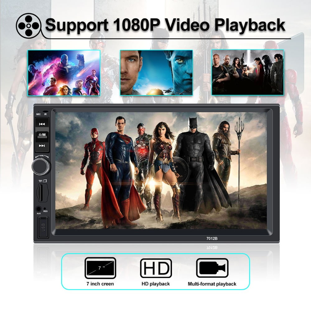 Polarlander Double DIN Car Stereo Touch Screen with Bluetooth FM Radio MP5/4/3 Player Car Audio Receiver Android Mirror Link USB/SD/AUX Hands Free Calling