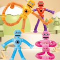 thumbnail image 5 of 4 Packs Suction Cup Robot & Giraffe Toys For Kids, Pop Tubes Robots, Road Trip Toys, Mini Robot, Telescopic Suction Cup Animal Toys, Fidget Toys, Educational Sensory Toy, Random Color easter gift, 5 of 5