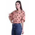 thumbnail image 3 of Moomaya Printed V-Neck Kimono Yoga Tops For Women Casual Boxy Sleeve Tops, 3 of 5