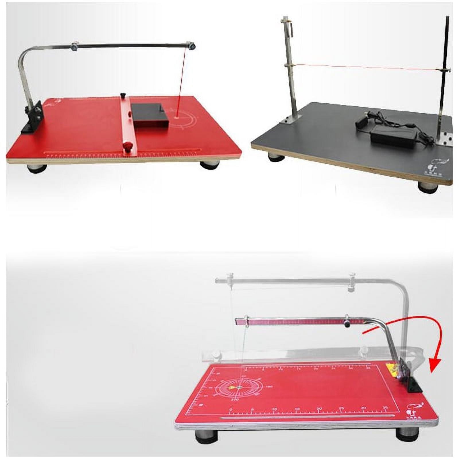 INTBUYING Foam Cutting Machine Vertical Hot Wire Foam Cutter Red 14.96*22.83 in 35W