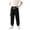 Black, variant on LYHaoo Boys Joggers Pants Loose Fit School Pants Elastic Waist Drawstring for Kids School and Outdoor(Black)