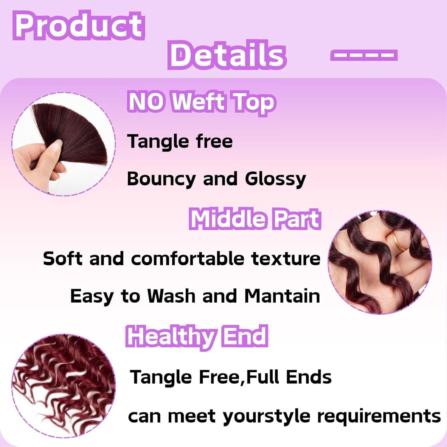 Deep Braiding Hair for Black Women Deep Wave Bulk Hair for Braiding 20inch 150g for Deep Wave Braiding Hair Extensions Synthetic  Braiding Hair for Boho Braids No Weft (TBUG 2Pack)