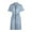 Denim, variant on Ichuanyi Dresses for Women 2022, Fall Women's Plus Size Zipper Casual V Neck Short Sleeve Dress Denim Faux Jean Dress