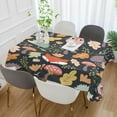 thumbnail image 4 of SKYSONIC 54"X54" Square Tablecloth with Cute Owl Fox and Hedgehog Prints, Anti-Wrinkle and Smooth Table Cloth for Kitchen/Home Wedding Decoration, 4 of 7