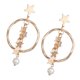 thumbnail image 5 of 1 par de pendientes con gancho para oreja, pendientes con forma de estrella para mujer, día de , Navidad, día de Fernando Golden Star Ear Hook Earring, 5 of 7