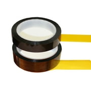 Tapes Master 1/2" and 1" x 36 Yds - 1 Mil Kapton Tapes - Polyimide High Temperature Heat Resistant Tapes with Silicone Adhesive