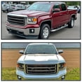 thumbnail image 2 of Spec-D Tuning Chrome Projector Headlights w/ LED DRL Strip Compatible with 2014-2018 GMC Sierra 1500, 2500, 3500, Base / Denali / SLE / SLT, Left + Right Pair Headlamps Assembly, 2 of 5