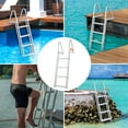 thumbnail image 6 of VEVOR Dock Ladder, Removable 4 Steps, 350 lbs Load Capacity, Aluminum Alloy Pontoon Boat Ladder with 4'' Wide Step & Nonslip Mat, Easy to Install for Ship/Lake/Pool/Marine Boarding, 6 of 9