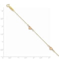thumbnail image 2 of 14K Tri-Color Puffed Heart Bracelet, 2 of 2