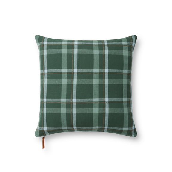 Chris Loves Julia x Loloi Ralph Green / Multi 18'' x 18'' Decorative Pillow