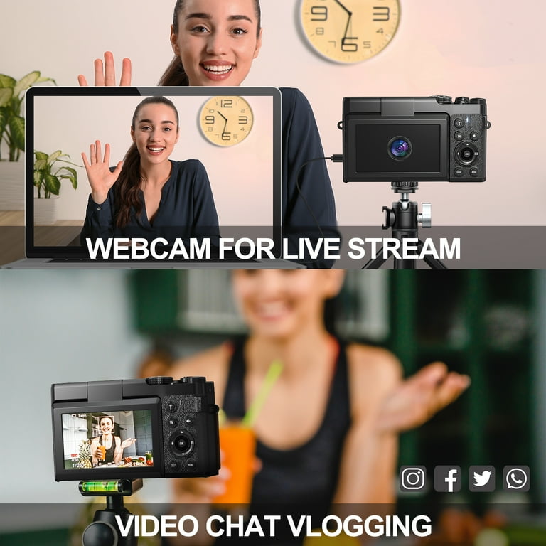 NBD 4K Digital Camera, 56 MP HD Vlogging Camera with 16x Zoom