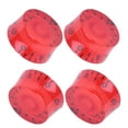 thumbnail image 3 of 4Pcs Acrylic Bass Knobs Electric Guitar Volume Control Potentiometer Hat Guitar AccessoriesBlack on Red, 3 of 8