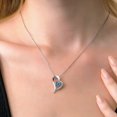 thumbnail image 4 of Gem Stone King 925 Sterling Silver Persian Blue Moissanite Heart Shape Pendant Necklace for Women (0.92 Cttw, Round 6MM, Gemstone Birthstone, with 18 inch Chain), 4 of 6