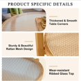 thumbnail image 5 of Sudica Modern Minimalist Circular Double-Layer Wood and Glass Coffee Table with Solid Wood Frame, Brown, 5 of 8