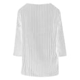 thumbnail image 4 of Puntoco Mujer Casual Lotu Manga Cuello en V Raya Impresión Irregular Blusa tops Camiseta Puntoco Puntoco-1420, 4 of 4