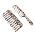 thumbnail image 1 of KAKOWELY Wide Tooth Comb for Daily Use Assorted Color Acetate Sheet Material Sturdy and Lightweight 2 Pack,6.3"X1.18"X0.2", 1 of 4
