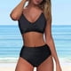 thumbnail image 1 of Augper Fashion Women's Sleeveless Solid Bikini Set Swimsuit Push-Up Padded Swimwear Swimsuit Beachwear, 1 of 8