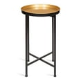 thumbnail image 2 of Kate and Laurel Celia Table d'Appoint Ronde en Métal Pliable 14x14x25,75 Noir/or, 2 of 5