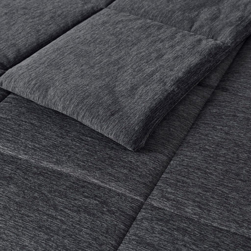 Gracie Mills Heathered Jersey Knit Down Alternative Comforter GRACE-15592 Oversized