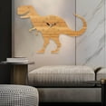 thumbnail image 4 of Reloj de pared,Relojes de madera silenciosos que no hacen tictac para la habitación de los ,Reloj de pared con pilas de de dinosaurio de madera,Relojes colgantes Reloj Animal Gloria Reloj de pared, 4 of 7