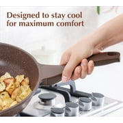 SENSARTE 21-Piece Granite Pots and Pans Set, Toffee Brown Induction Nonstick Cookware Set, Healthy Kitchen Cooking Sets with Stay-Cool Handles, Dishwasher & Oven Safe, Stackable