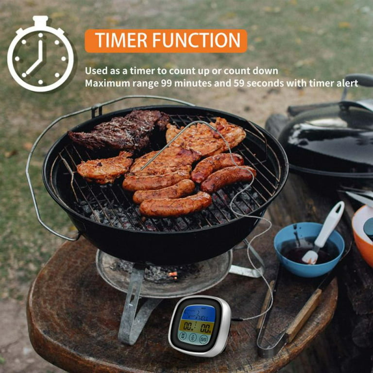 Digital Touchscreen Meat Food Thermometer - Tuffinix Instant Read Meat  Thermometer 40in Probe Kitchen Cooking Thermometer with Timer Function Oven