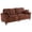 Orange, variant on S-HOME 81.8" Corduroy Loveseat Sofa with Modern Square Armrests, Iron and Wood Frame for Living Room or Apartment Spaces, Orange