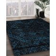 thumbnail image 3 of Ahgly Company Machine Washable Indoor Square Abstract Night Black Area Rugs, 7' Square, 3 of 7